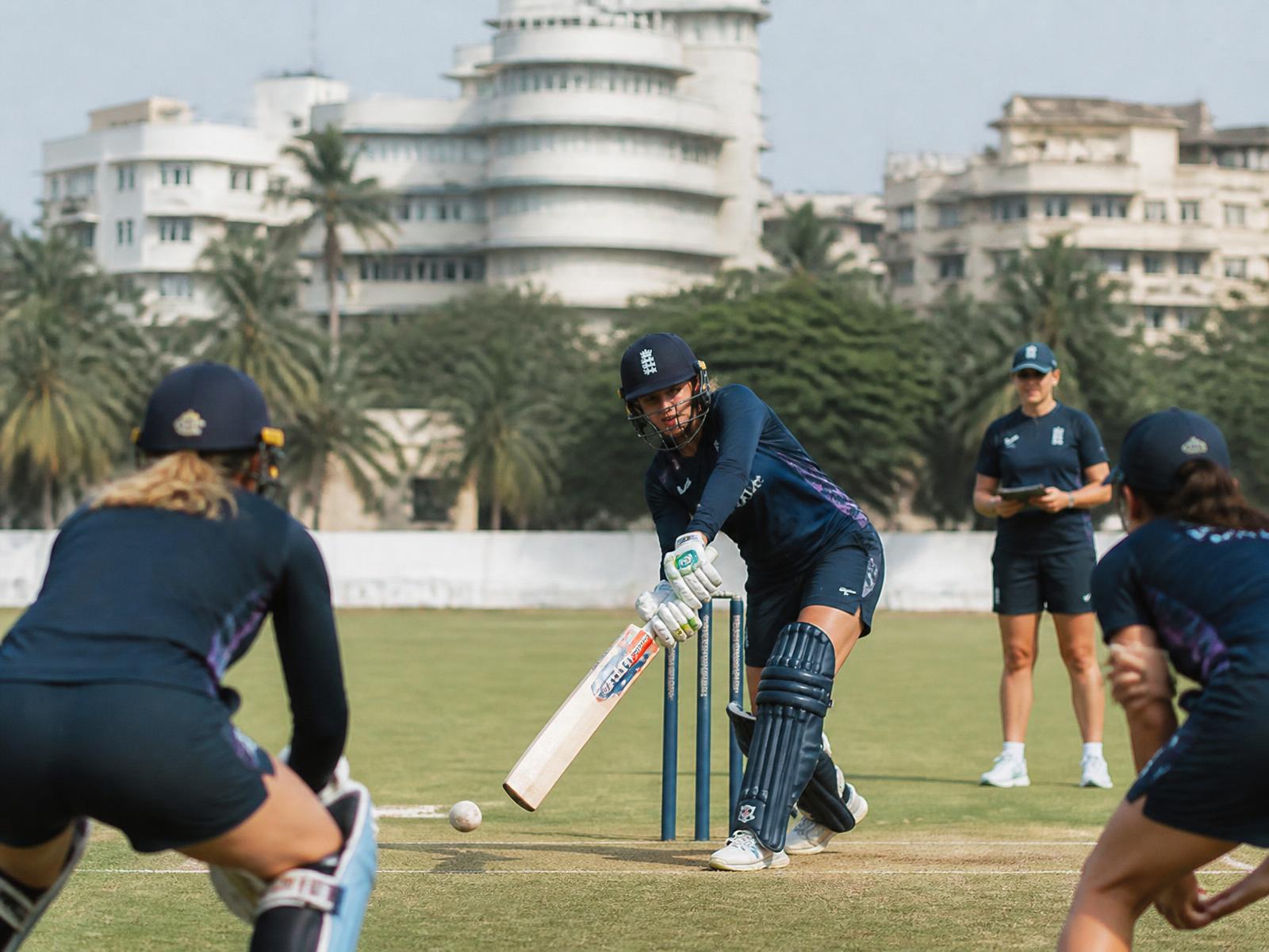 ECB Women's, I training with Global Cricket School in Mumbai, India