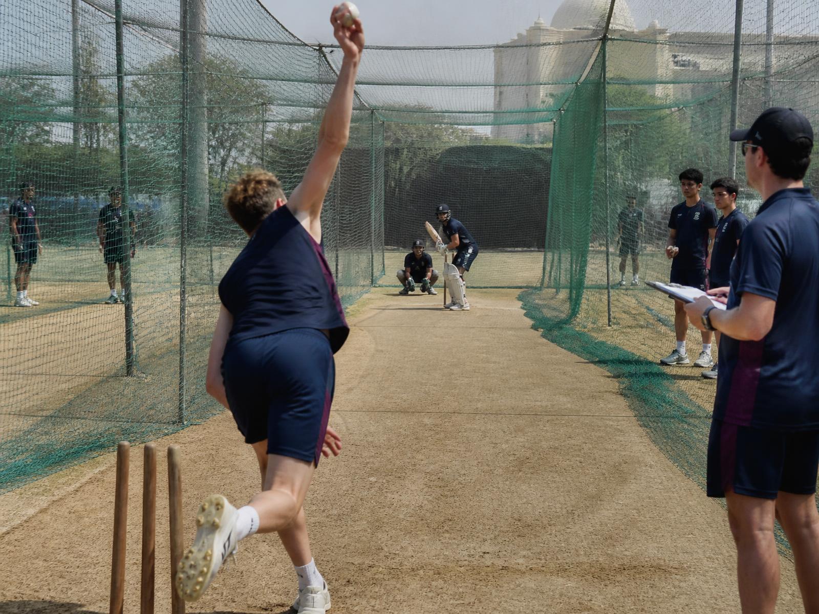 England Lions training with Global Cricket School in India